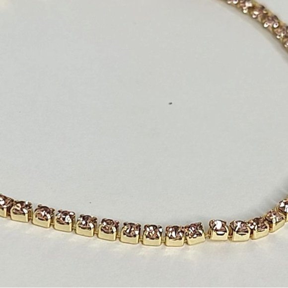 Gorjana Bracelet Lexi 18K Gold Plated Crystal Blush Pink NEW - Picture 6 of 10